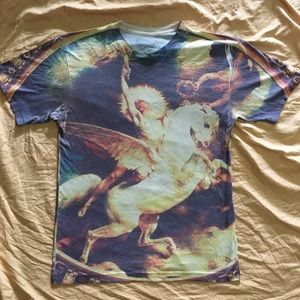 Angel and Pegasus men's graphic t-shirt